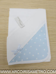 Cotton diaper with aida strip - Blue Stripes