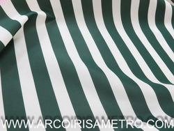 GREEN STRIPED CANVAS - OUTDOOR   
