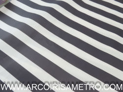 GRAY STRIPED CANVAS - OUTDOOR