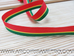 PORTUGUESE COLORS RIBBON - TRI-COLOR - 15MM