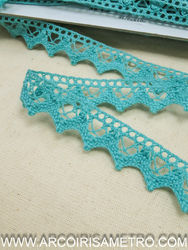 Cotton lace - Aqua