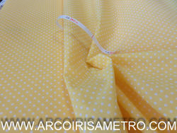 Polk-a-dot fabric - light yellow