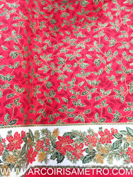 CHRISTMAS FABRIC WITH BORDER ON  BOTH SIDES