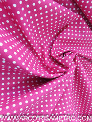 POLKA-A-DOTS -  HOT PINK  BACKGROUND 