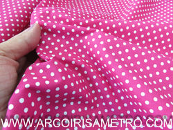 POLKA-A-DOTS -  HOT PINK  BACKGROUND 