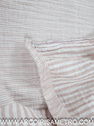 Double sided muslin - pink stripes