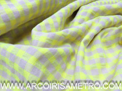 Crepon vichy - AMARELO NEON