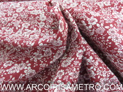 RedWork - vermelho com flores allover