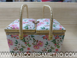 SEWING BOX - PINK FLOWERS