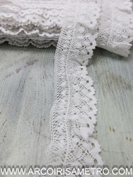 WHITE ELASTIC COTTON EDGING 