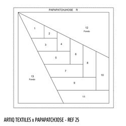 Quadrado para paper piecing - Estrela