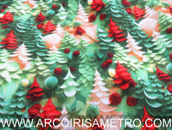 DIGITAL COTTON PRINT - CHRISTMAS TREES