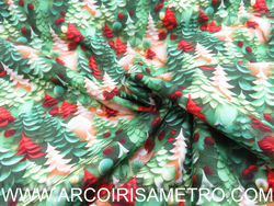 DIGITAL COTTON PRINT - CHRISTMAS TREES