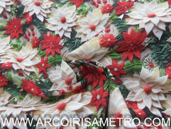 DIGITAL COTTON PRINT -POINSETIA