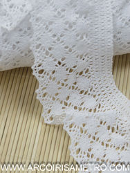 WHITE ELASTIC LACE EDGING -  EYES