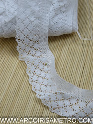 WHITE ELASTIC LACE EDGING -  EYES