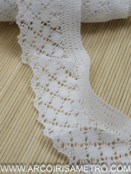 WHITE ELASTIC LACE EDGING -  EYES