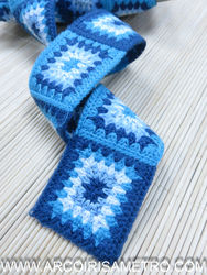 GRANNY SQUARE EDGING - BLUES