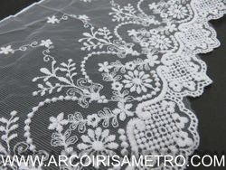 18 CM WAVE LACE BORDER - WHITE